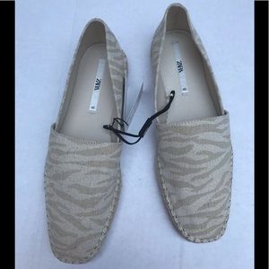 ZARA ESPADRILLES ANIMAL PRINT BEIGE AND TAN